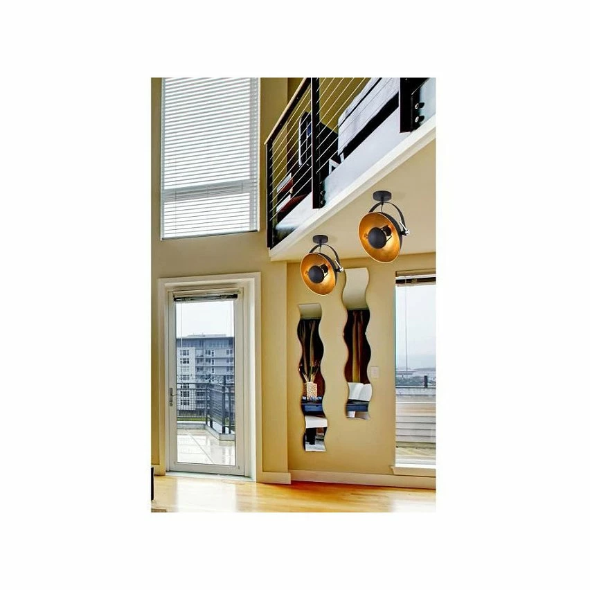 Le moins cher 👏 Paris prix Plafonnier en métal style Industriel orientable - H 29 x Ø 31 cm - Noir 💯 – Image 2