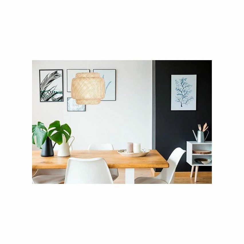 Sortie ✨ Paris prix BALI Suspension bambou - Armature Ø 40 x H 35 cm - Hauteur fil 115 cm - E27 60W ⭐ – Image 3