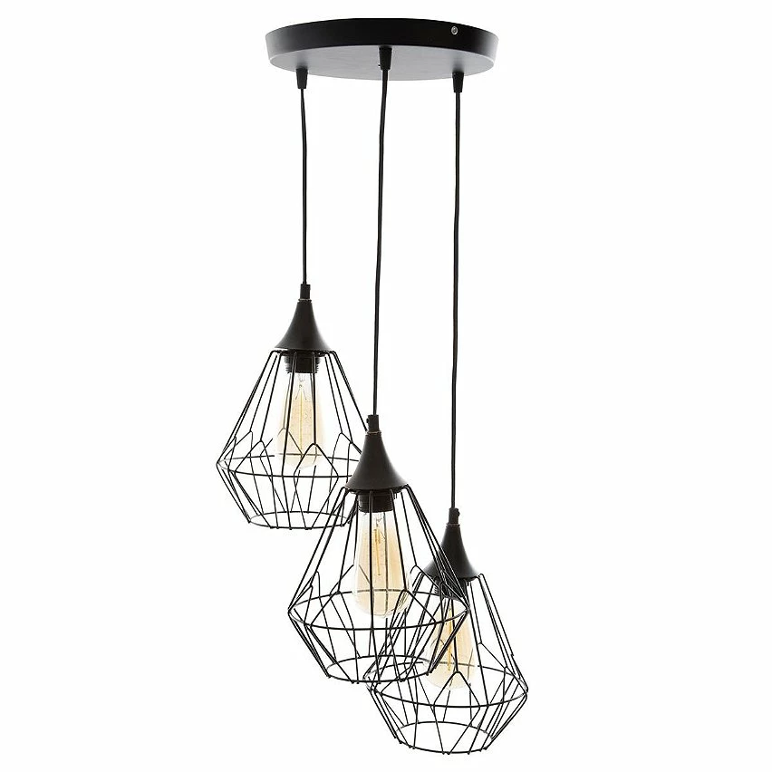 Le moins cher 🔥 Atmosphera Suspension métal filaire 3 lampes 👍