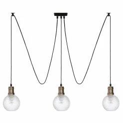 Nouveau 🔥 Atmosphera Suspension en verre 3 lampes Kat 🛒