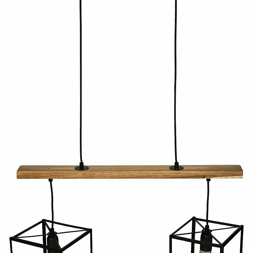 Promo 🔔 Atmosphera Suspension métal 2 lampes Sideo noir L70 💯 – Image 2