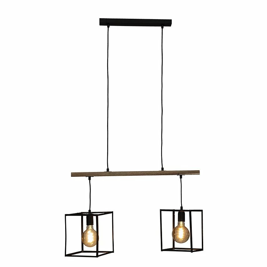 Promo 🔔 Atmosphera Suspension métal 2 lampes Sideo noir L70 💯 – Image 3