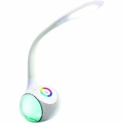 Offres 🌟 LIVOO TES159 Lampe LED HP Bluetooth pour Smartphone Blanc. 🎁