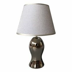 Budget 🤩 Paris prix Lampe à Poser Déco "Mélia" 37cm Argent ⭐