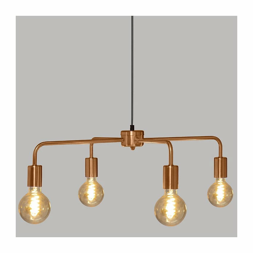 Budget ⭐ Atmosphera Luminaire Suspension 4 Lampes en Métal cuivre D 69 cm 😍 – Image 2