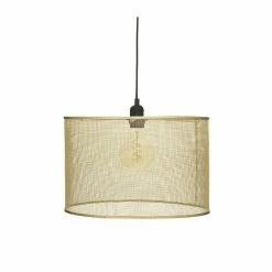 Vente flash 😍 Atmosphera Luminaire Suspension en Métal Doré D 38 cm 👏