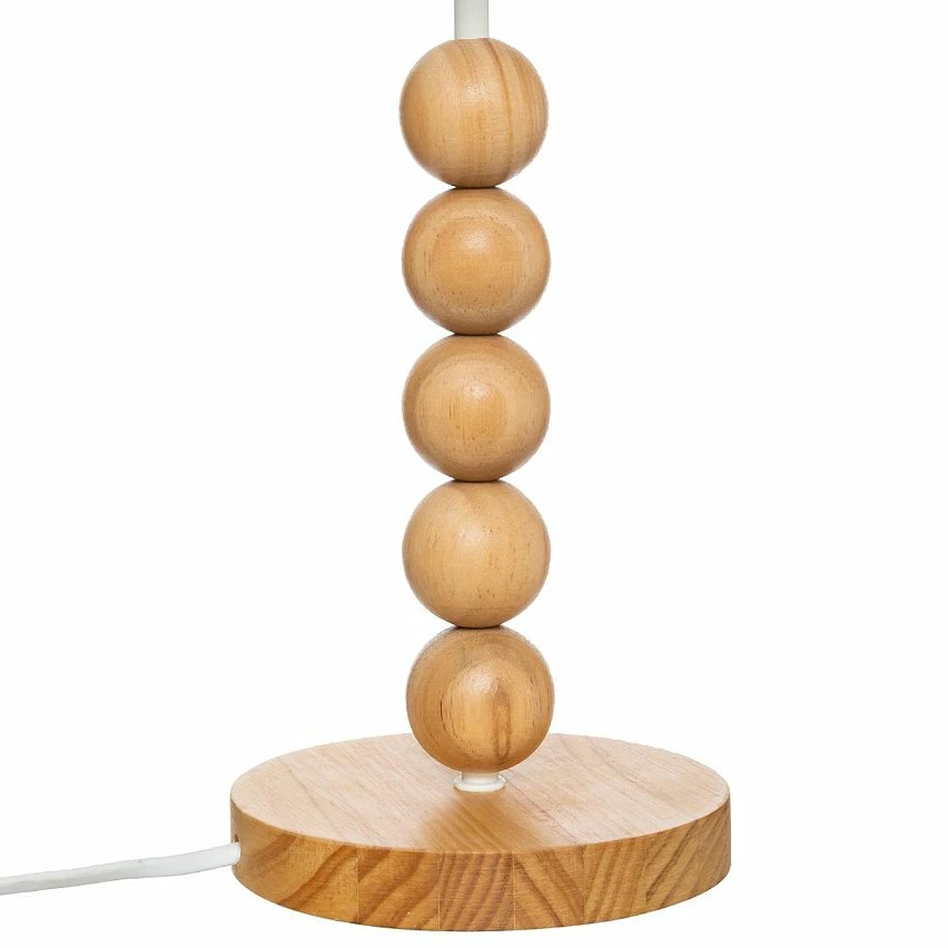 Remise 🥰 Atmosphera Lampe à Poser en Bois "Nino" 48cm Blanc ✨ – Image 4