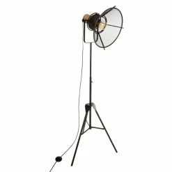 Vente flash 😀 Atmosphera Lampadaire Trépied Design "Rodo" 149cm Noir ⌛