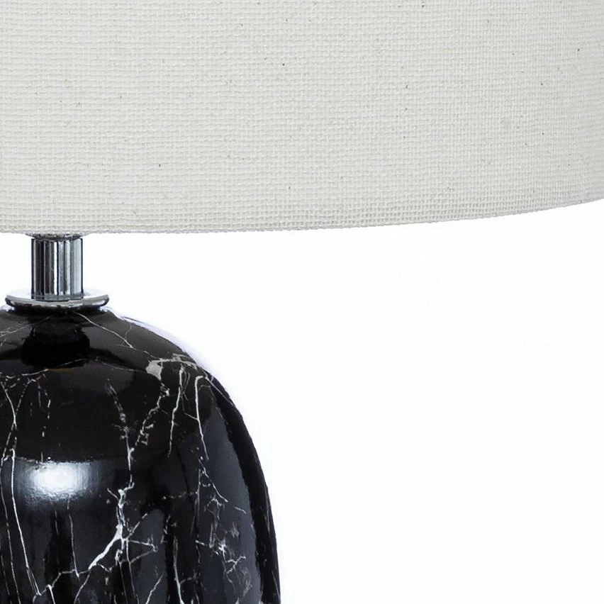 Budget ✨ Atmosphera Lampe à Poser Design "Mapu" 48cm Noir & Blanc ⌛ – Image 4
