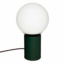 Promo 😀 Atmosphera Lampe à Poser Touch "Lou" 26cm Vert Foncé 💯