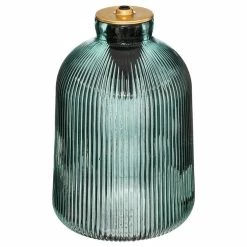 Coupon 🧨 Atmosphera Lampe à Poser LED en Verre "Livio" 27cm Vert 🥰