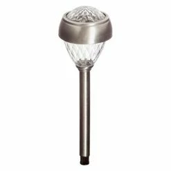 Bon marché 😀 Garden Lights Balise Solaire en Inox 38cm Argent 🎉