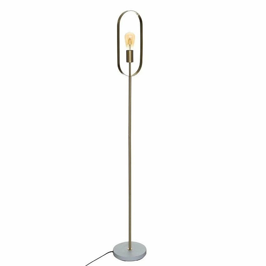 Bon marché 🔔 Lampadaire métal doré Edi H155 Atmosphera - Or 👍