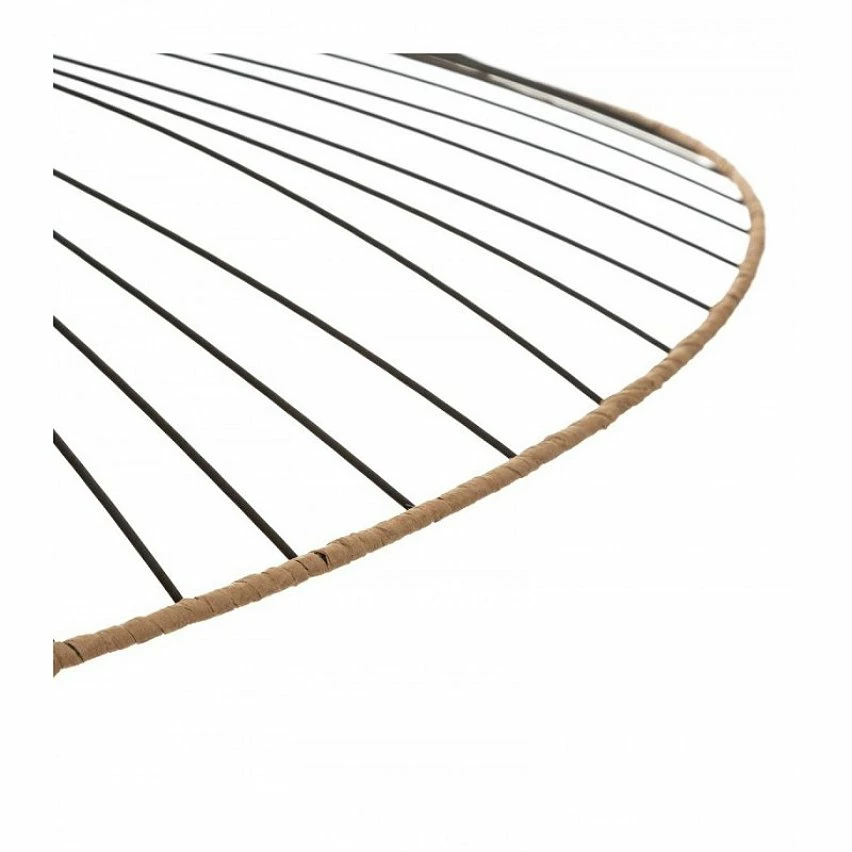 Remise đ Suspension mĂ©tal et rotin Alara D69 Atmosphera - Noir đ â Image 2