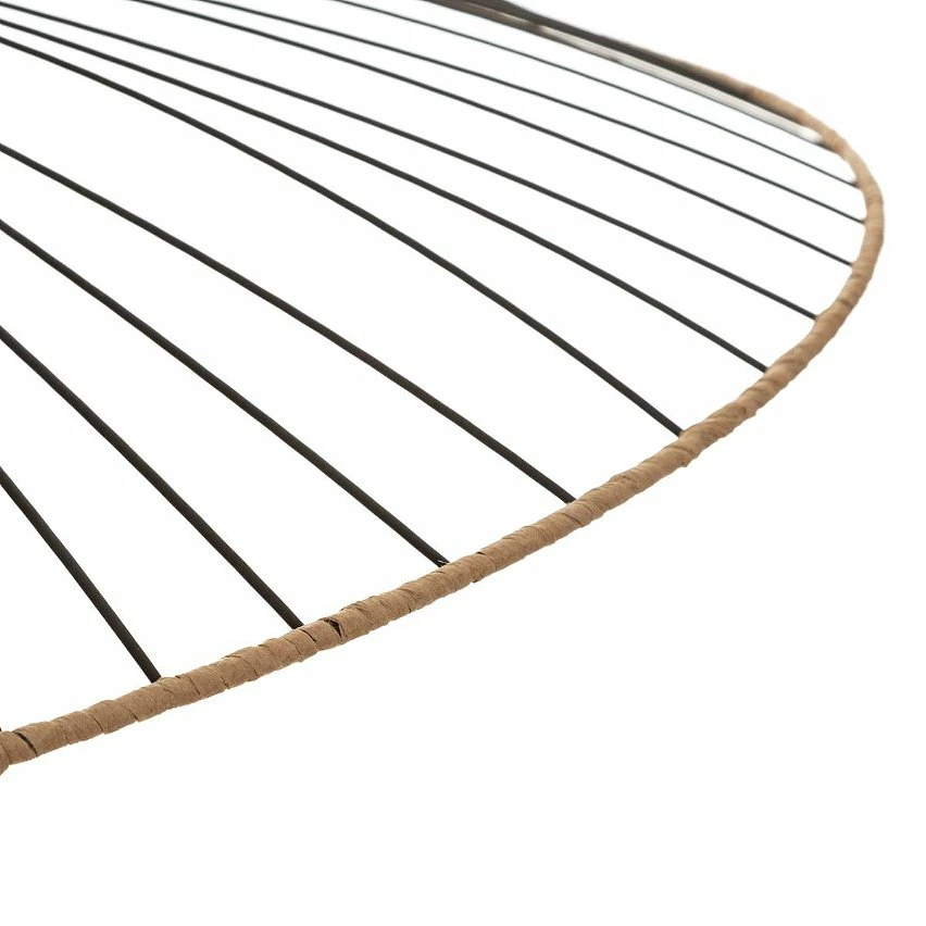 Remise đ Suspension mĂ©tal et rotin Alara D69 Atmosphera - Noir đ â Image 5