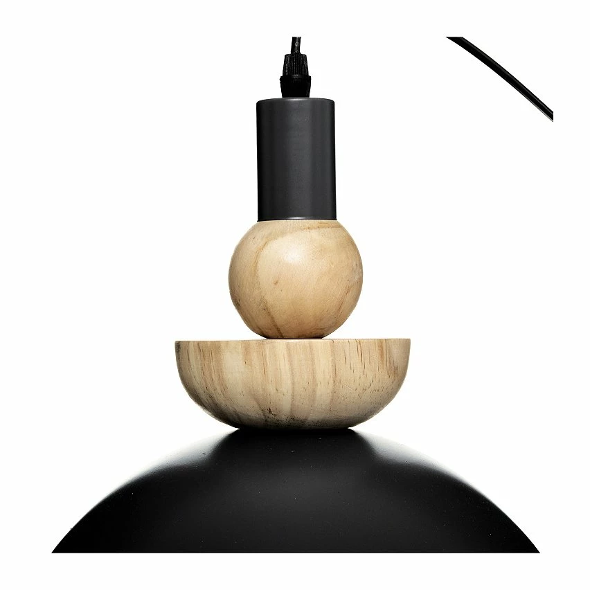 Remise đ Atmosphera Luminaire Suspension en MĂ©tal Bleu et Bois D 31 cm â â Image 3