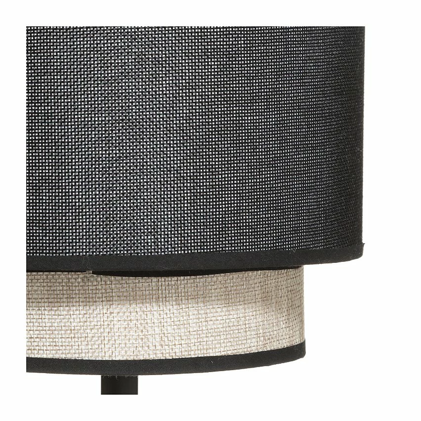 Coupon ❤️ Atmosphera Lampe à poser en Métal et Abat-jour Lin & Noir H 39.5 cm 👏 – Image 3