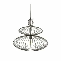 Offres 🥰 Atmosphera Luminaire Suspension en Métal Noir D 58 cm 😍