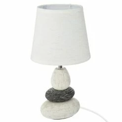 Tout neuf 🥰 Atmosphera Lampe À Poser "Galets" 33cm Ivoire 🎁