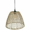 Promo 😍 Atmosphera Lampe Suspension Vintage "Cône" 33cm Naturel ⭐