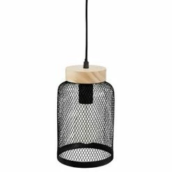 Meilleure affaire 👍 Atmosphera Lampe Suspension en Métal "Zely" 24cm Noir ❤️