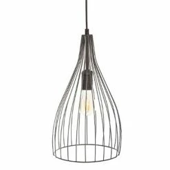 Meilleur prix ✨ Atmosphera Lampe Suspension en Métal "Jolit" 37cm Noir 🛒