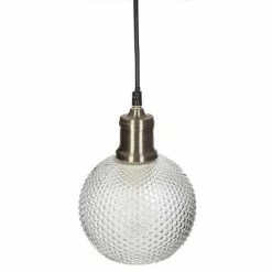 Nouveau ✨ Atmosphera Lampe Suspension Boule en Verre "Iris" 19cm Or 😍