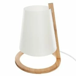 Promo 🛒 Atmosphera Lampe à Poser "Bambou" 26cm Naturel ❤️