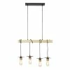 Top 10 👍 Altobuy MAGELAN - Suspension en Bois et Métal Noir 4 Ampoules 😀