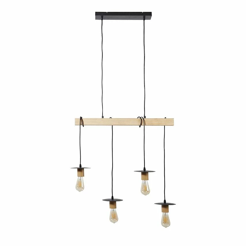 Top 10 đ Altobuy MAGELAN - Suspension en Bois et MĂ©tal Noir 4 Ampoules đ â Image 3