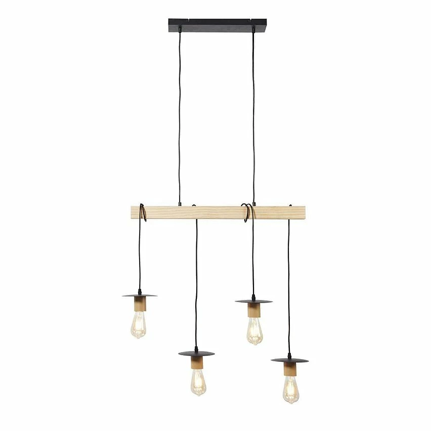 Top 10 đ Altobuy MAGELAN - Suspension en Bois et MĂ©tal Noir 4 Ampoules đ â Image 5