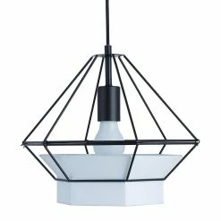 Meilleur prix 🥰 Altobuy LYKTA - Suspension en Métal Blanc Géométrique 😉