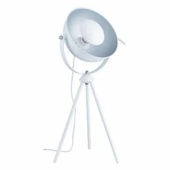 Promo ✨ Altobuy ASTRIDE - Lampe à Poser Trépied en Métal Blanc 👏