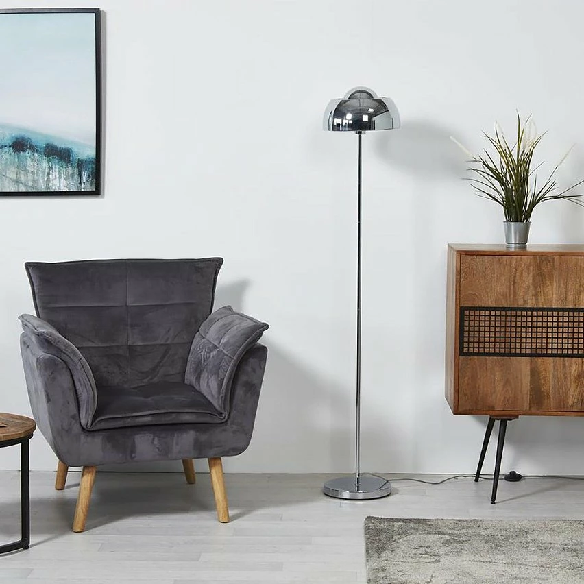 Bon marché 😍 Altobuy SYMBA - Lampadaire Pied et Abat-jour en Métal Blanc ✔️ – Image 2