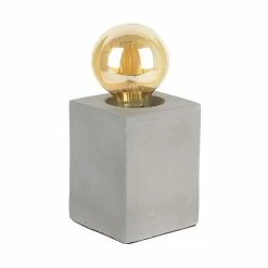 Remise ✨ The Home Deco Light Lampe à poser cubique finition ciment 9.5 x 9.5 x 13 cm 🎁