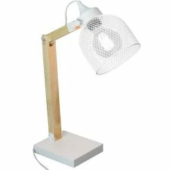 Tout neuf 👍 The Home Deco Light Lampe de Bureau Articulée "Grille" 38cm Naturel & Noir 💯