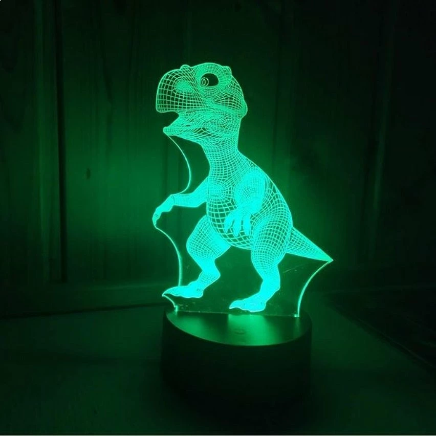 Le moins cher 👏 Totalcadeau Veilleuse dinausaure T-rex effet 3D lampe changement de couleur 👍 – Image 5