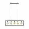 Sortie 🤩 Lampea Suspension industrielle en métal argenté 5 lampes Baptiste 🔔