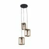 Nouveau 💯 Lampea Suspension contemporaine en bois de manguier 3 lampes étagées Rudy 🎉