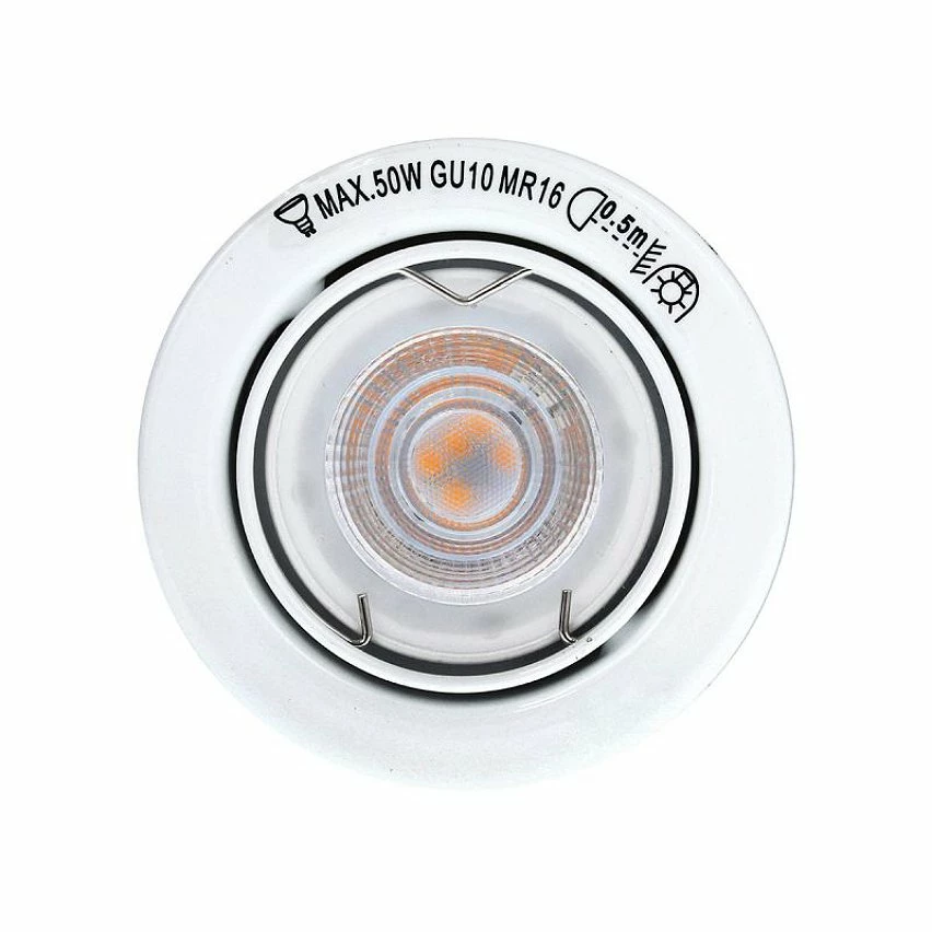 Sortie ⌛ Paris prix Lot de 3 Spots Encastrés "Orientable" 9cm Blanc ✔️ – Image 2