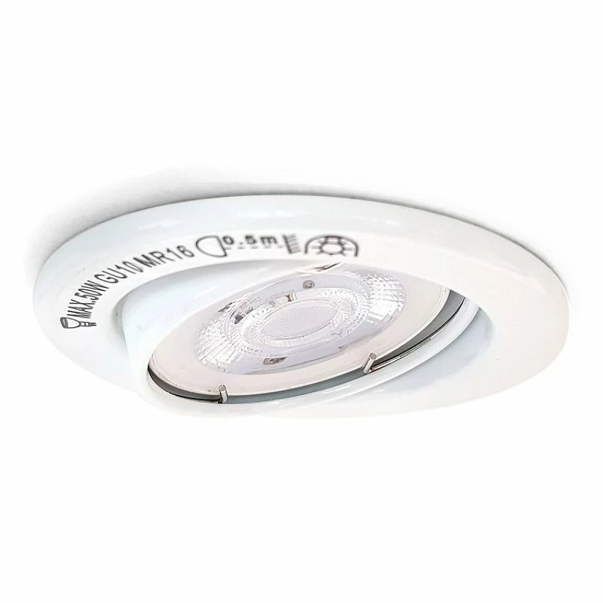 Sortie ⌛ Paris prix Lot de 3 Spots Encastrés "Orientable" 9cm Blanc ✔️ – Image 3