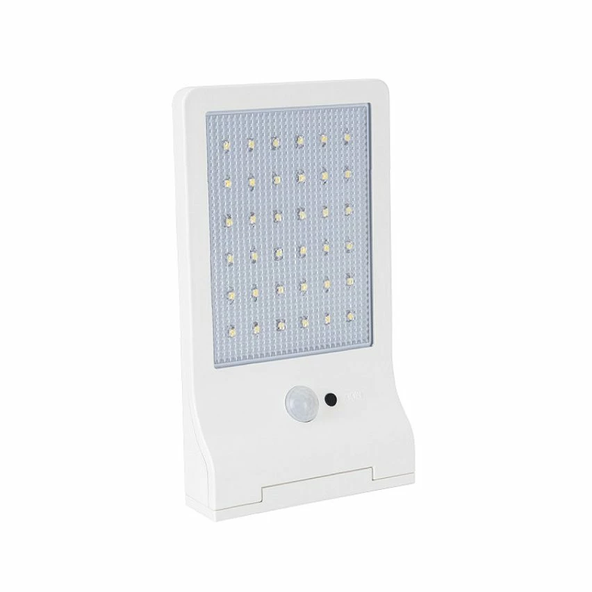 Remise 🌟 Lampe LED Solaire ASLO 3W 370 Lumens LI ION 6000K Applique Blanc exterieure avec detecteur de mouvement 💯