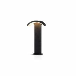 Coupon 🔥 Miidex Potelet LED 6W Gris 50cm Diffuseur Curviligne IP54 - Blanc Chaud 3000K 🤩