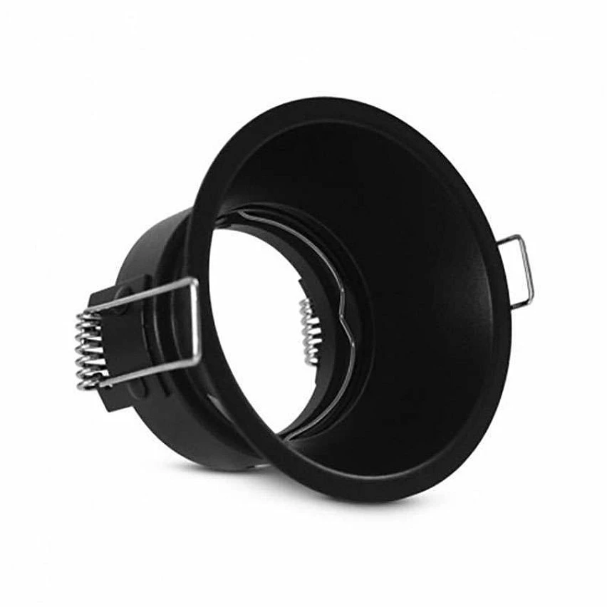 Meilleur prix 🧨 Miidex Support de Spot Encastrable Rond Basse Luminance Ø82mm Noir 🥰 – Image 2