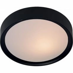 Coupon 💯 Lampea Plafionner moderne plastique noir Ø36 cm Belian 🔔