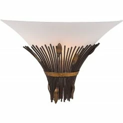 Meilleure vente 🌟 Lampea Applique classique en métal bronzé et verre Cara 😍