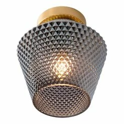 Budget â Lampea Plafonnier vintage Ă 21 cm Ambre â