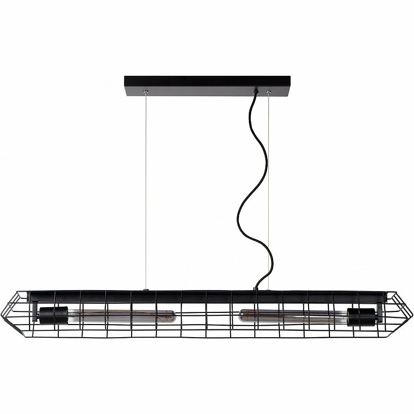 Acheter 🎁 Lampea Suspension industrielle noire 2xE27 Stella 🔔