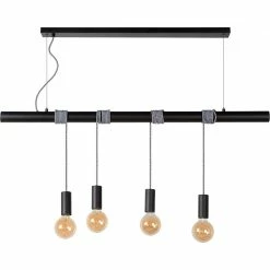 De gros 🥰 Lampea Suspension industrielle 4 lampes Ewan 🔔