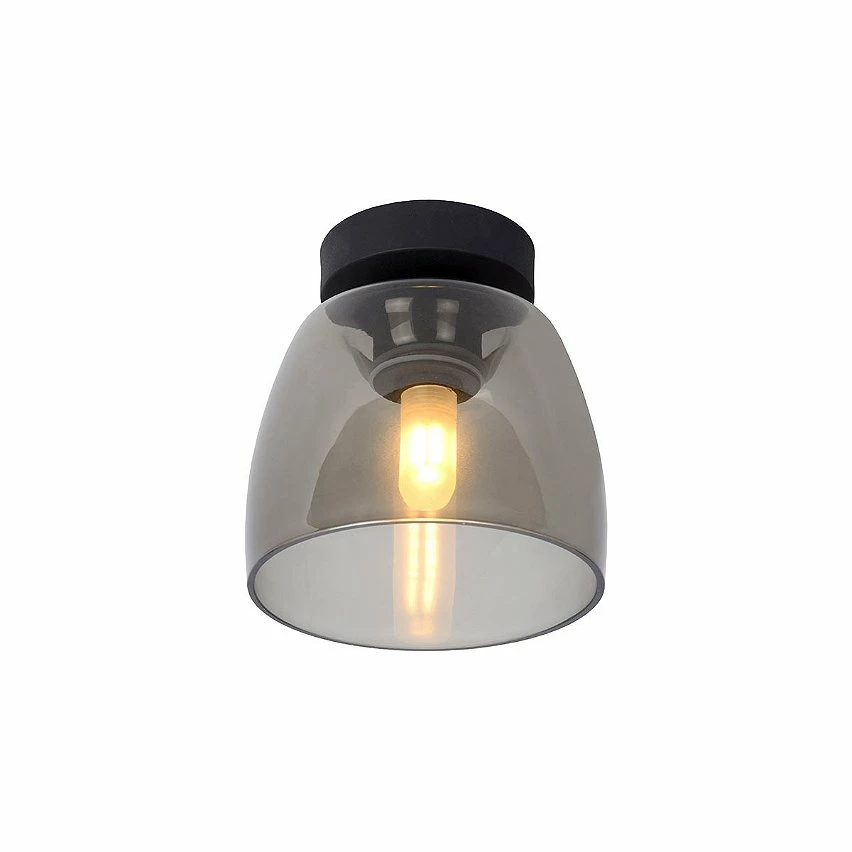 Sortie 😀 Lampea Plafonnier en verre fumé salle de bain Ryle 🧨